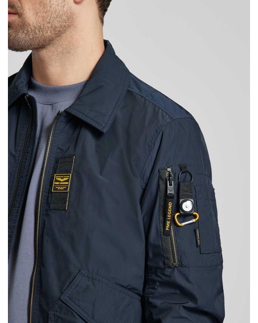 PME LEGEND Jacke mit Label-Badge Modell 'GLAZER' in Blue für Herren