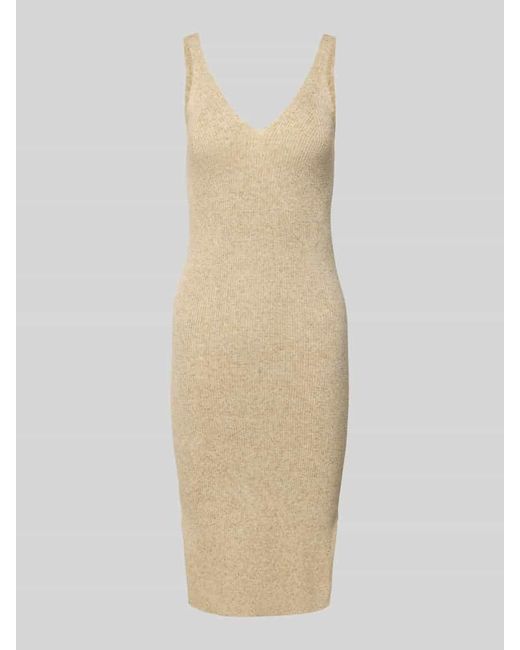 ONLY White Eng anliegendes Strickkleid in Rippoptik Modell 'LINA'