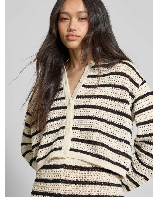 EDITED Gray Cardigan mit Knopfleiste Modell 'Ida'