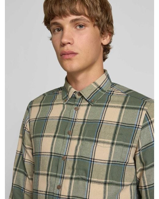 Blend Regular Fit Vrijetijdsoverhemd Met Button-Downkraag, Model 'Dag' in het Green voor heren