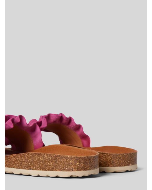 Verbenas Pink Slides aus echtem Leder Modell 'ROCIO SERRA VOLANTE'