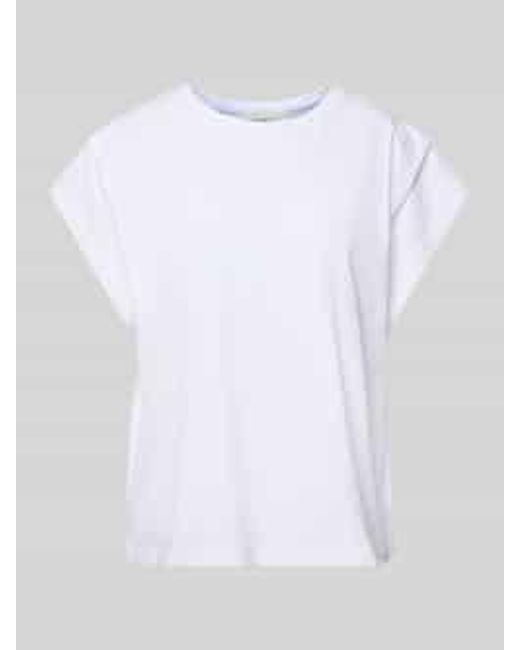 Ba&sh T-shirt Met Geribde Ronde Hals in het White