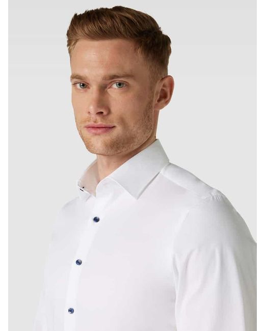 Roy Robson Business-Hemd in unifarbenem Design in White für Herren