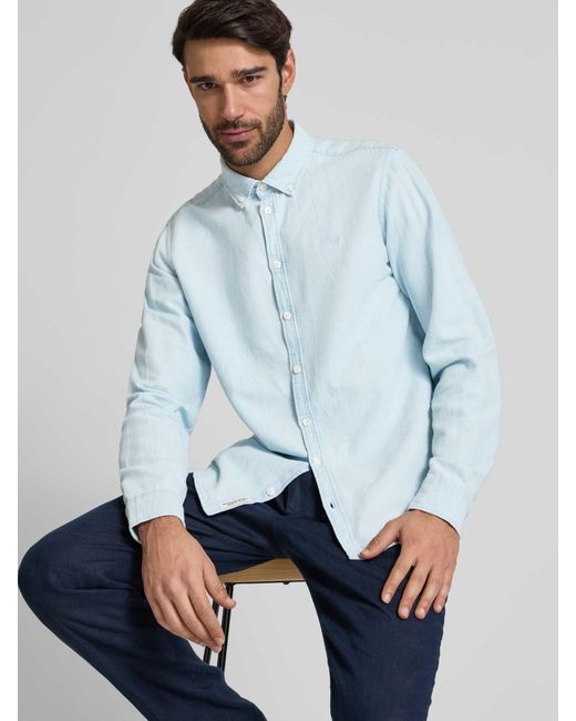 Casual Friday Vrijetijdsoverhemd Met Knoopsluiting in het Blue voor heren