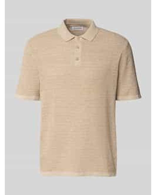 Jack & Jones Regular Fit Poloshirt Met Structuurpatroon Model 'George' in het Natural voor heren