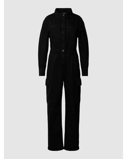 Mango Black Jumpsuit aus Coloured Denim Modell 'IVETE'