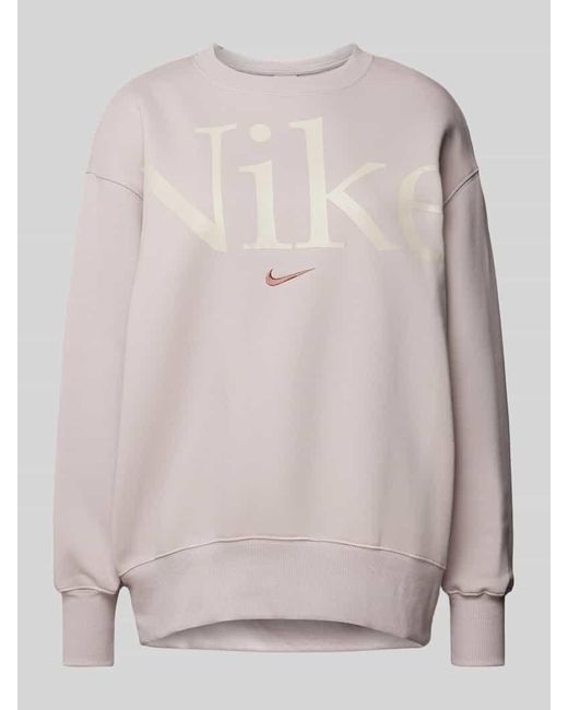 Nike Pink Oversized Sweatshirt mit Logo-Stitching