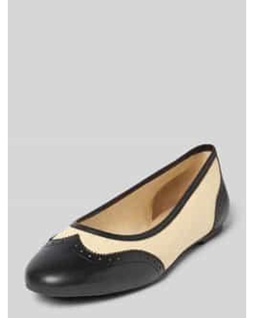 Ralph Lauren Ballerina's Met Gladde Zool in het Natural