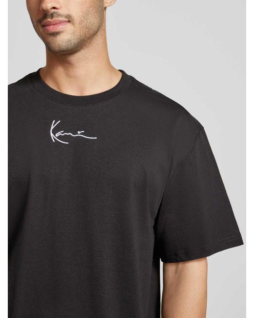 Karlkani T-shirt Met Labelprint in het Black voor heren