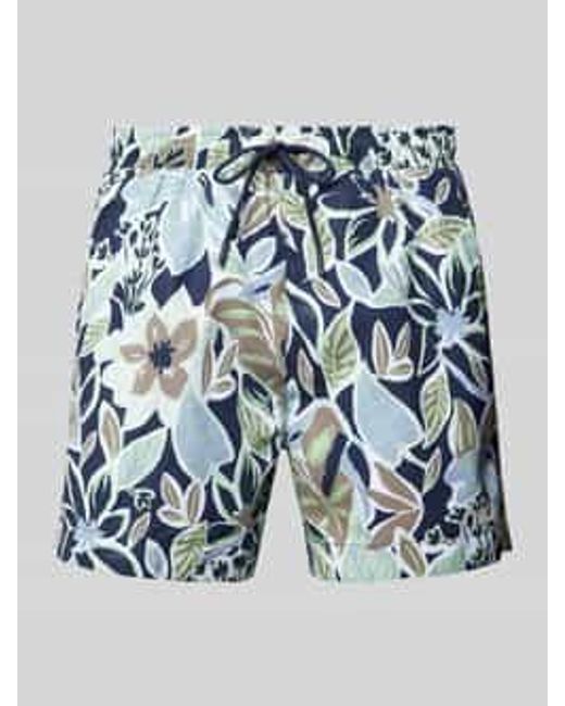 HUGO Relaxed Fit Zwembroek Met Labelprint in het Blue voor heren