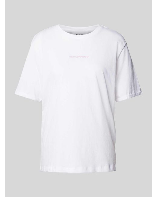 MSCH Copenhagen T-shirt Met Labelprint in het White