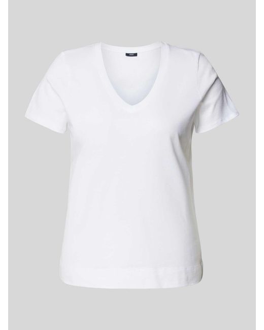 Joop! T-shirt Met Labelprint in het White