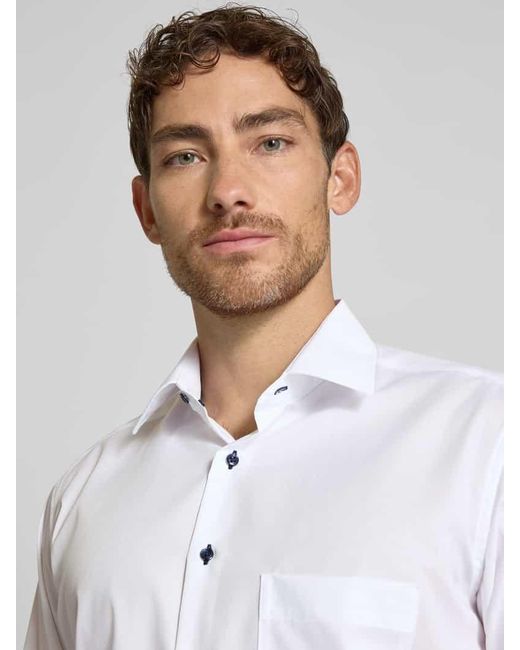 Eterna Modern Fit Business-Hemd mit Brusttasche in White für Herren