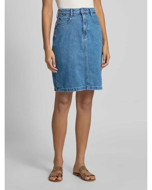 Boss Blue Knielanger Jeansrock im 5-Pocket-Design Modell 'COBALTIDE'