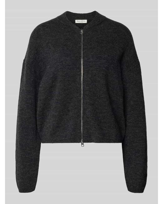 Marc O' Polo Black Regular Fit Strickjacke aus Schurwoll-Alpaka-Mix