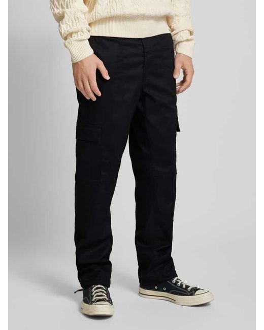 Blend Cargohose Mit Elastischen Abschlüssen in Black für Herren