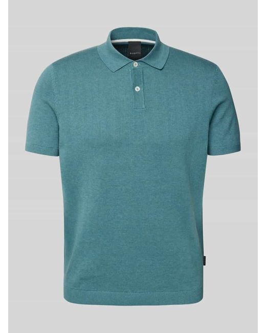 Bugatti Regular Fit Poloshirt aus reiner Baumwolle in Blue für Herren