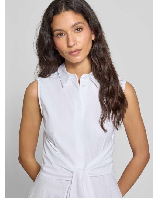 Ouí Midi-jurk Met Knoopdetail in het White