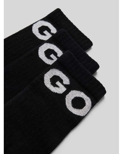 HUGO Sokken Met Statementprint in het Black voor heren