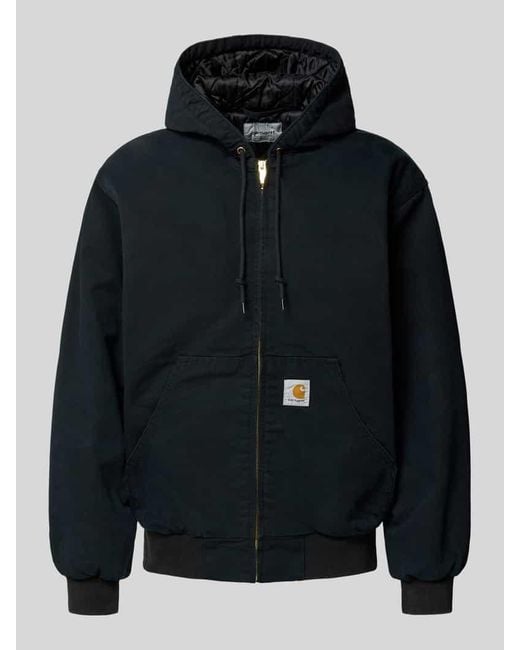 Carhartt Jacke mit Känguru-Tasche und Label-Detail in Black für Herren