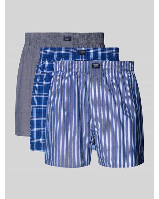Mcneal Boxershorts mit Label-Patch im 3er-Pack in Blue für Herren