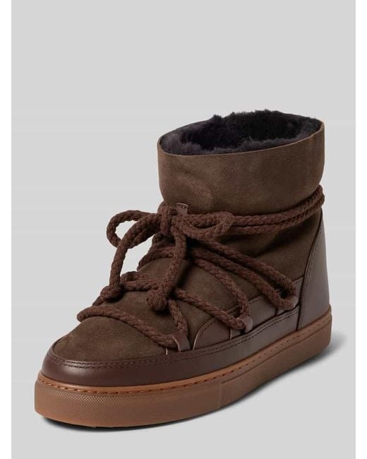 Inuikii Brown Snow Boots mit Label-Stitching Modell 'CLASSIC'