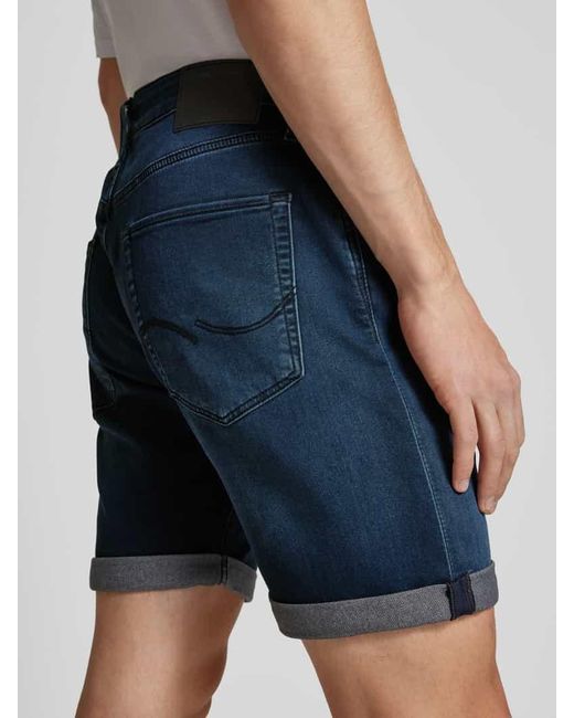 Jack & Jones Regular Fit Jeansshorts Im 5-Pocket-Design Modell 'Rick' in Blue für Herren