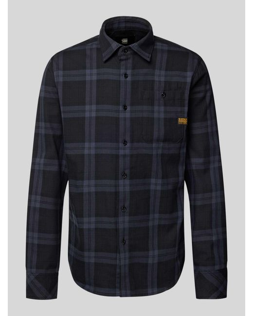 G-Star Slim Fit Vrijetijdsoverhemd Met Kentkraag, Model 'Bristum 2.0' in het Blue voor heren