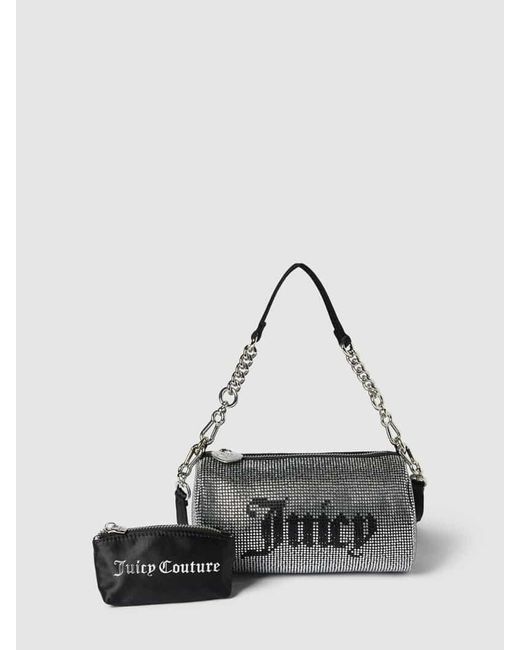 Juicy Couture White Handtasche mit Allover-Ziersteinbesatz Modell 'HAZEL'