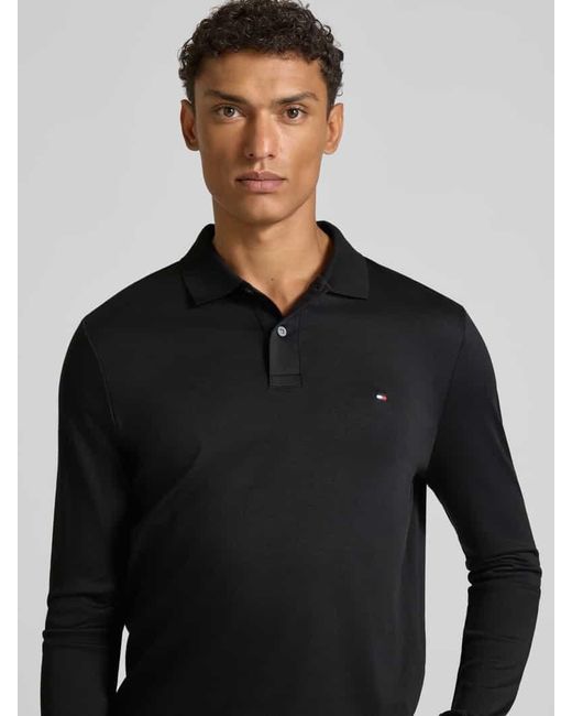 Tommy Hilfiger Regular Fit Poloshirt aus reiner Baumwolle in Black für Herren