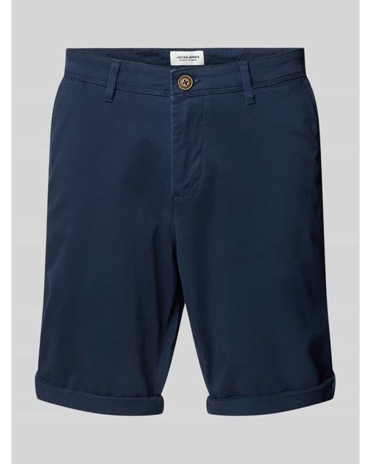Jack & Jones Regular Fit Bermudas mit Eingrifftaschen Modell 'IBOWIE' in Blue für Herren