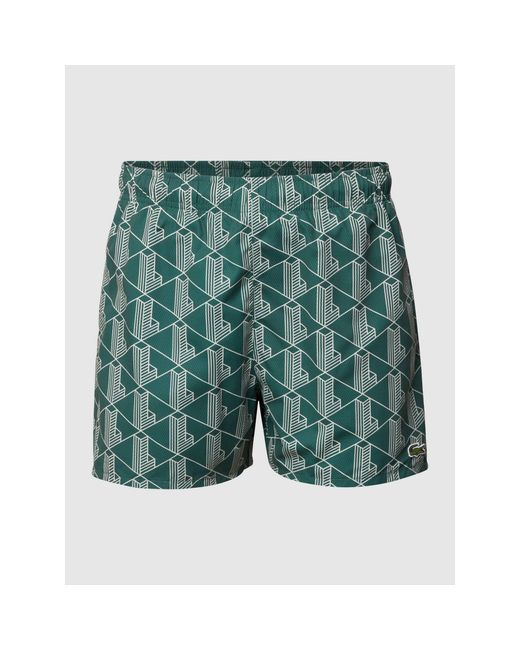 Lacoste Shorts mit grafischem Allover-Muster in Green für Herren