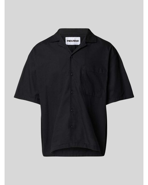 Review Vrijetijdsoverhemd Met Knoopsluiting in het Black voor heren