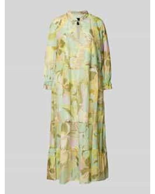 Marc Cain Maxi-jurk Met Druppelvormige Hals in het Yellow