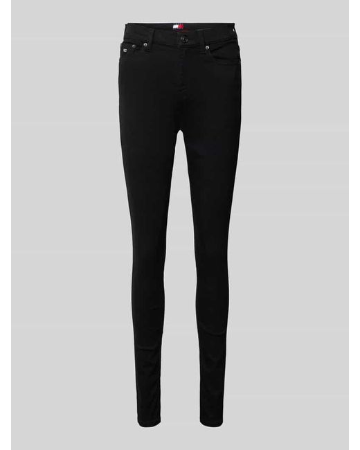 Tommy Hilfiger Black Skinny Fit Jeans im 5-Pocket-Design Modell 'NORA'