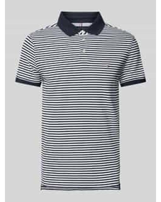 Tommy Hilfiger Slim Fit Poloshirt Met Logostitching in het Blue voor heren