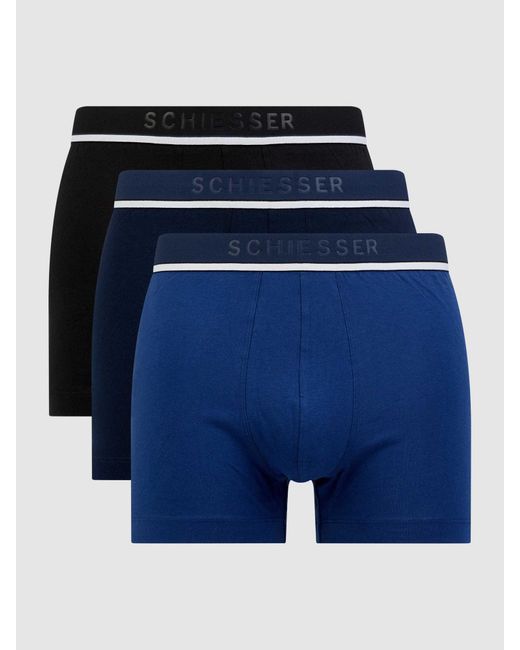 Schiesser Boxershort Met Stretch in het Blue voor heren
