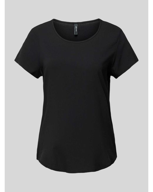 Vero Moda T-shirt Met Afgeronde Zoom in het Black voor heren