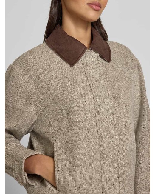 Gant Natural Regular Fit Wolljacke Modell 'Contrast'