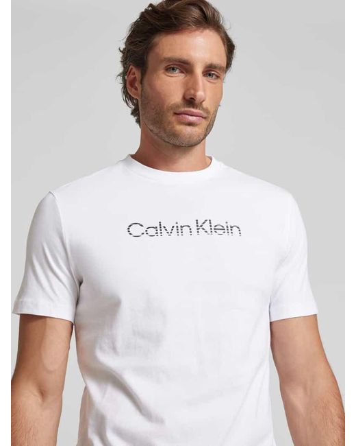 Calvin Klein T-Shirt mit Label-Print in White für Herren