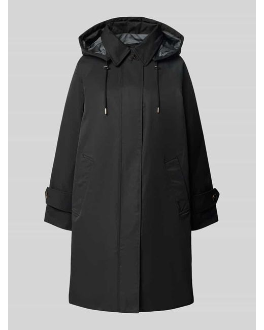 Barbour Black Regular Fit Mantel aus Baumwoll-Mix Modell 'SADIE'