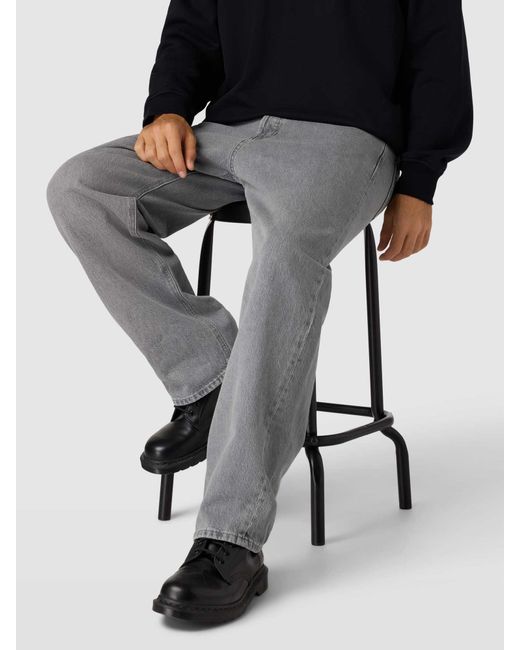 Jack & Jones Baggy Fit Jeans im 5-Pocket-Design Modell 'ALEX' in Gray für Herren