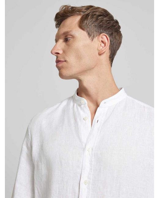 Drykorn Regular Fit Linnen Overhemd Met Opstaande Kraag in het White voor heren