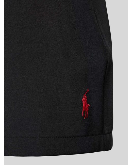 Polo Ralph Lauren Badehose mit Logo-Stitching Modell 'TRAVELER' in Black für Herren