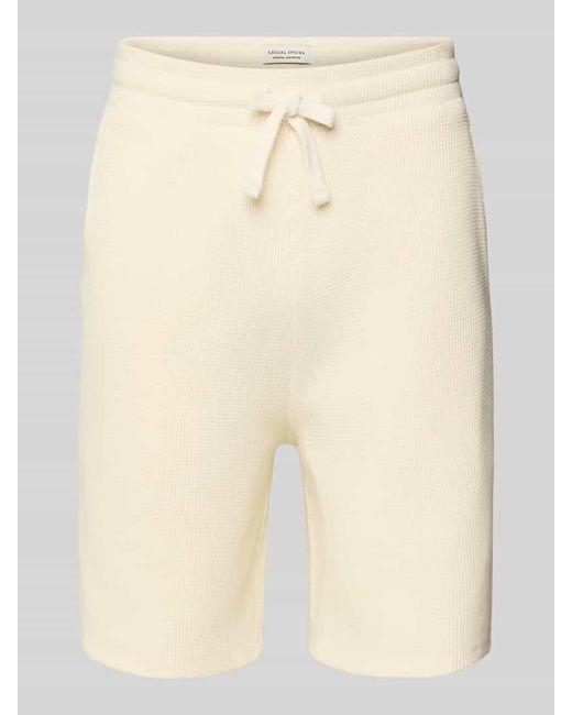 Casual Friday Shorts mit Strukturmuster Modell 'ULFO' in Natural für Herren