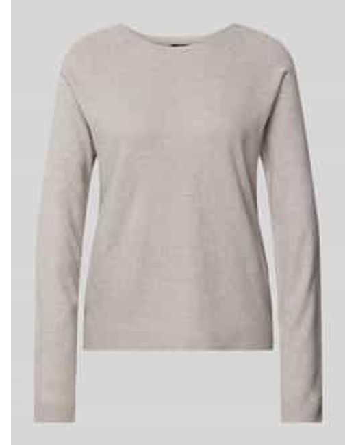 Pieces Regular Fit Gebreide Pullover Met Extra Brede Schouders in het Gray