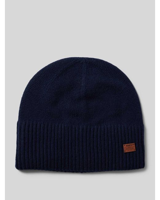 Barts Beanie Met Labelapplicatie, Model 'Lacke' in het Blue voor heren