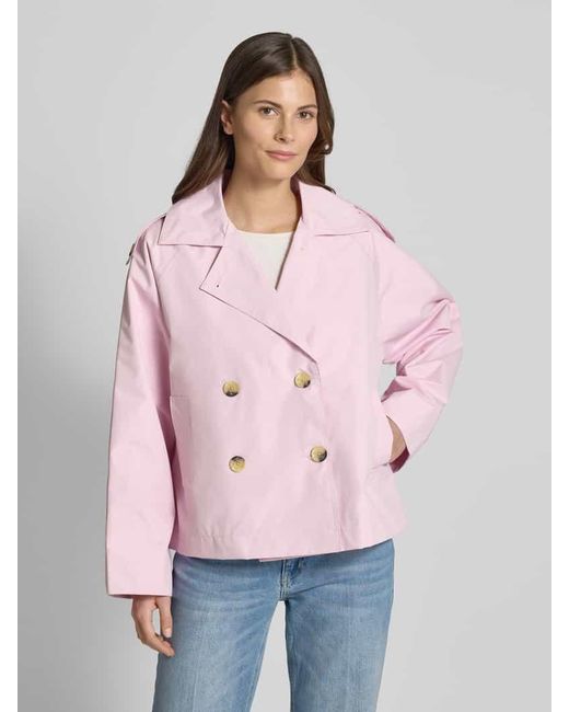 B.Young Pink Trenchcoat mit Reverskragen Modell 'Calea'