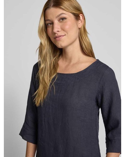 ZABAIONE Blue Knielanges Kleid mit 1/2-Ärmel