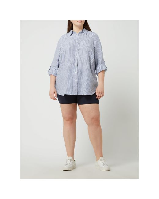 Only Carmakoma Synthetisch Plus Size Korte Broek Met Stretch, Model 'trash  Life' in het Blauw - Lyst